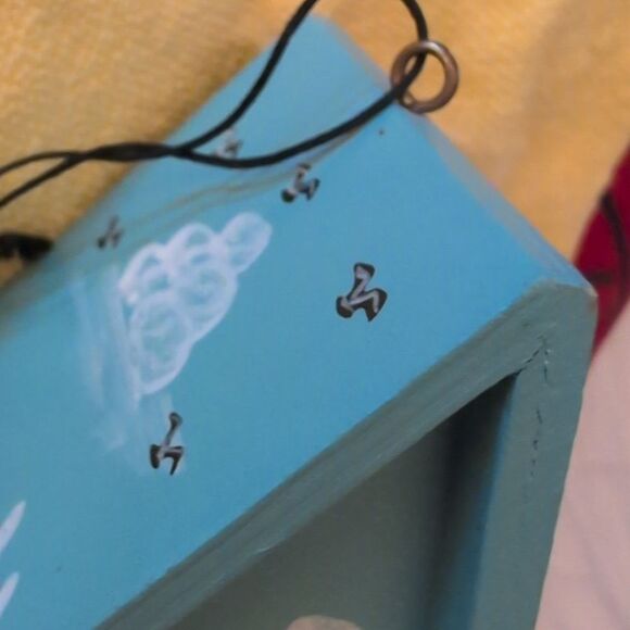 Vintage charming hand-painted‎ lighthouse theme birdhouse wind chime Sailboat - Picture 4 of 11